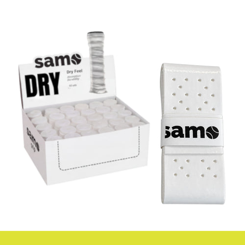 Caja de 60 overgrips de pádel perforados DRY Adherence de Samo
