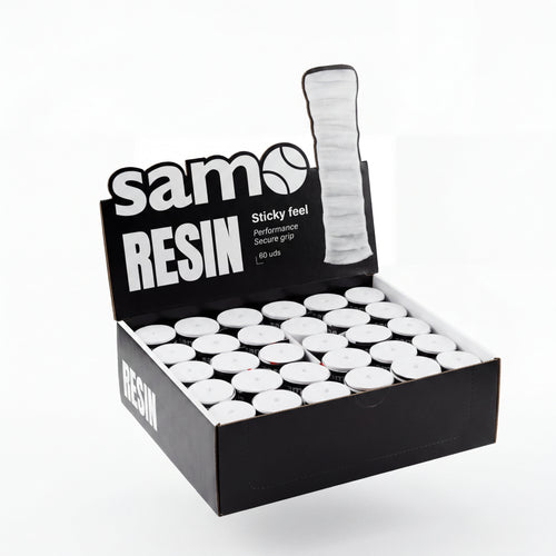 Caja de 60 overgrips de pádel pegajosos RESIN Adherence de Samo