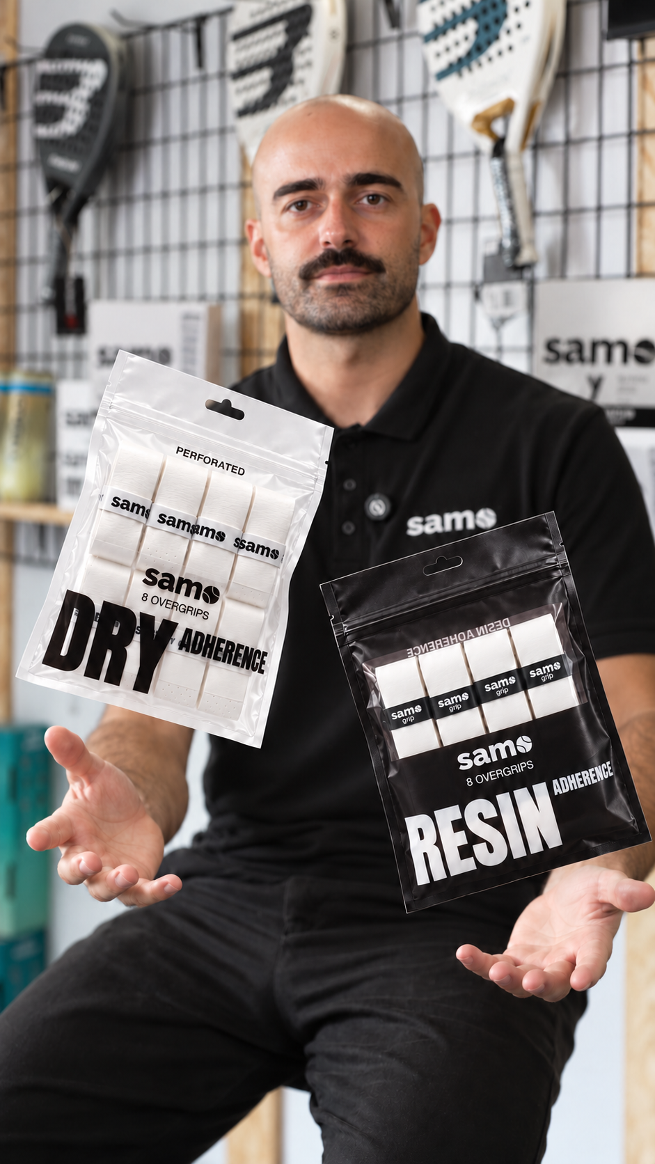 Te ayudamos a elegir tu overgrip Samo: diferencias entre DRY y RESIN
